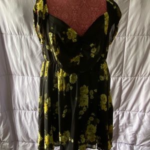 Torrid chiffon off shoulder dress shirt